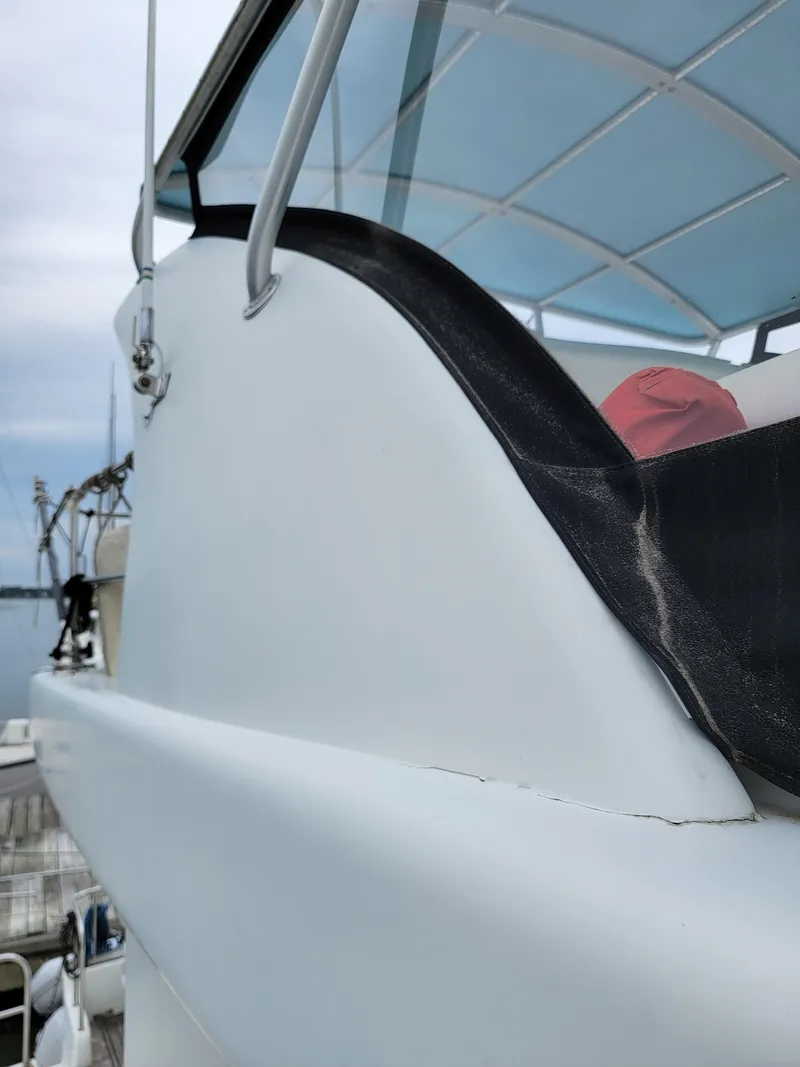 Slide: The Image of Close-up of 2003 Lion Robertson & Caine Lion 46 yacht exterior detail. - 20