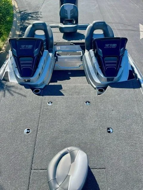 Slide: The Image of 2024 Nitro Z19 Pro boat interior with seating and storage compartments. - 4