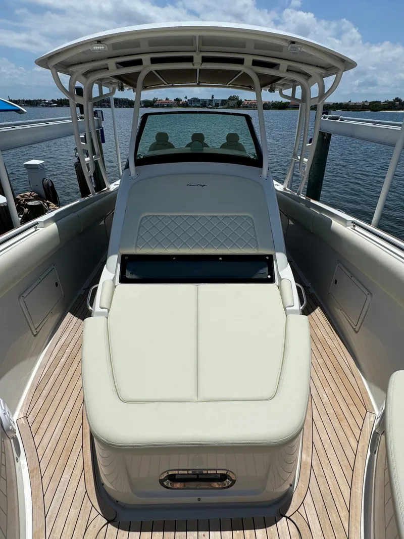 Slide: The Image of 2016 Chris-Craft Catalina 34 boat with spacious deck and comfortable seating. - 7