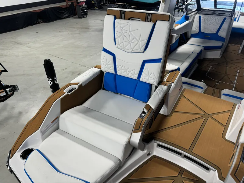 Slide: The Image of 2025 Nautique Super Air Nautique G25 Paragon interior with luxurious seating and modern design. - 6