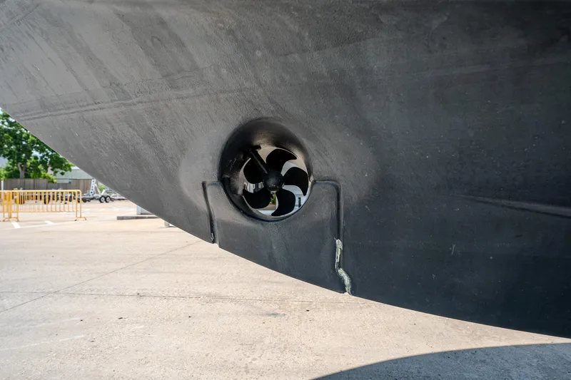 Slide: The Image of Close-up of Jeanneau NC Weekender 1095 2021 bow thruster. - 13