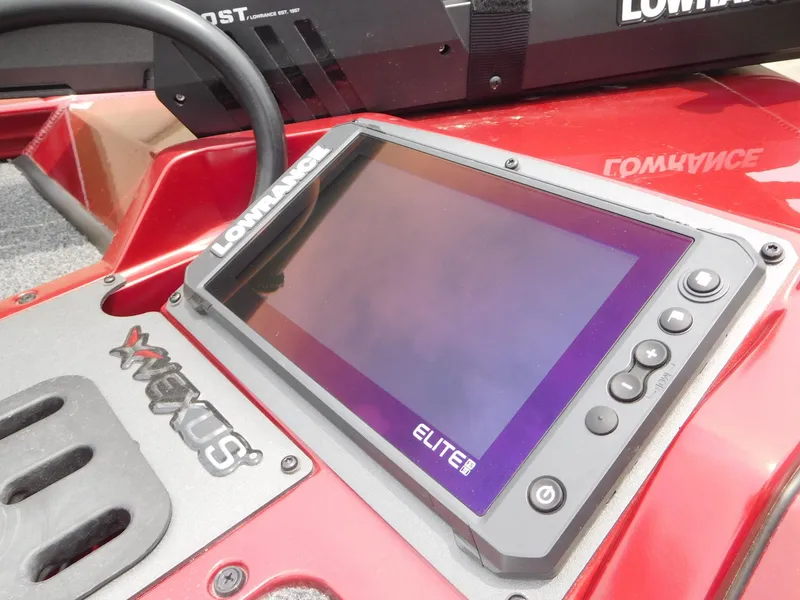 Slide: The Image of Lowrance Elite display on 2024 Vexus AVX 1880 V2 boat dashboard. - 6