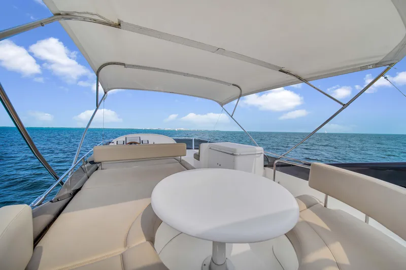 Slide: The Image of Luxurious 2006 Uniesse 58 yacht with spacious deck and ocean view. - 37