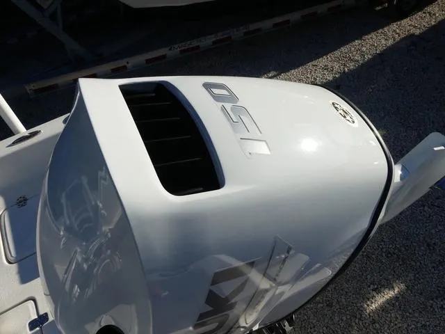 Slide: The Image of 2024 Bulls Bay 2200 boat engine, close-up view, showcasing sleek design and powerful performance. - 11