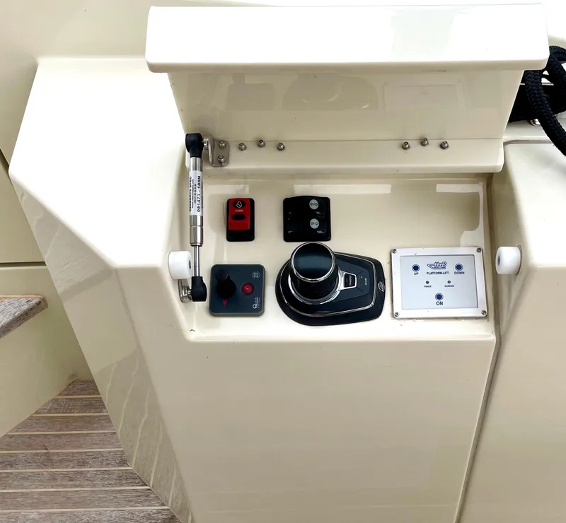 Slide: The Image of PORT SIDE COCKPIT CONTROLS w/ JOYSTICK DOCKING SYSTEM  - 67