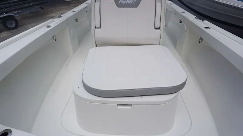 Slide: The Image of 2025 Parker 2400 CC boat interior seating area. - 4