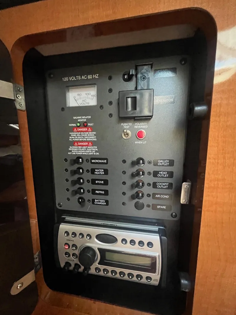 Slide: The Image of Electrical control panel of a 2007 Chaparral Signature 280 boat. - 14