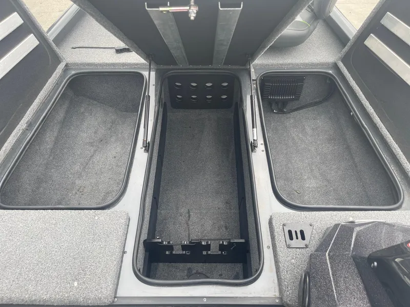 Slide: The Image of 2022 Ranger RT188 boat storage compartments and interior view. - 13