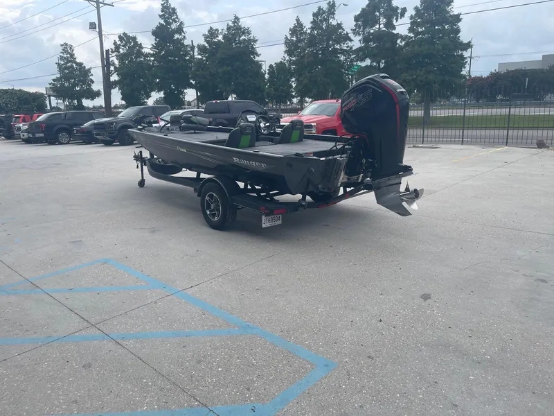 Slide: The Image of 2022 Ranger RT188 boat on trailer in parking lot. - 6