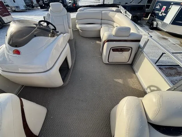 Slide: The Image of 2008 Sun Tracker PARTY BARGE 22 Regency Edition with spacious seating and helm. - 17