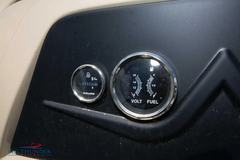 Slide: The Image of Close-up of 2023 Crest CLASSIC LX 240 SLC dashboard gauges. - 17