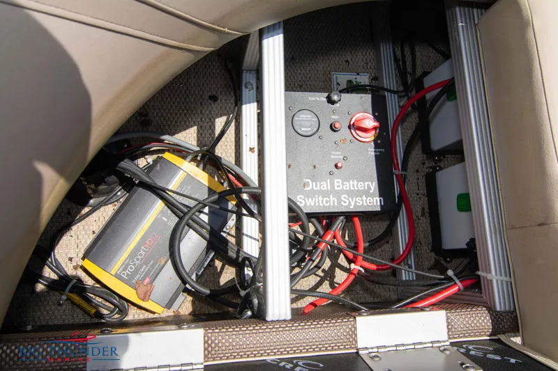 Slide: The Image of 2023 Crest CLASSIC LX 240 SLC dual battery switch system and wiring. - 31