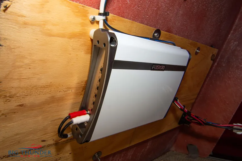 Slide: The Image of Amplifier installation in 2023 Crest CLASSIC LX 240 SLC boat. - 34