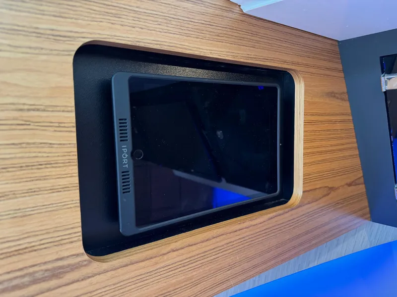 Slide: The Image of Built-in tablet holder on 2020 Boston Whaler 380 Realm boat. - 37