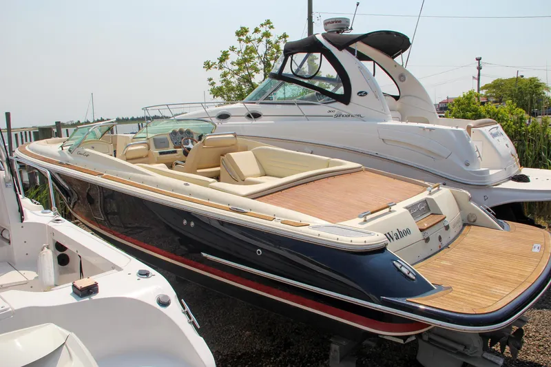 Slide: The Image of 2013 Chris-Craft Launch 28 boat interior sink and faucet setup. - 30