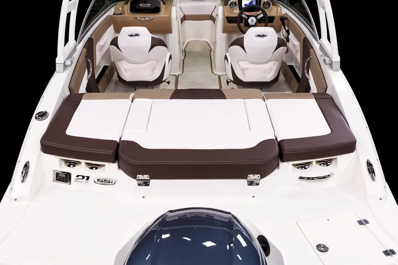 Slide: The Image of Interior of 2026 Chaparral 21 SSi OB with luxurious seating. - 8