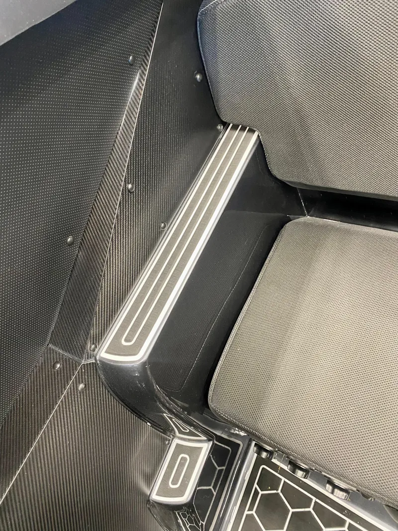 Slide: The Image of Interior seating of 2024 Nitra Boats 30 SkyTop with sleek design. - 25