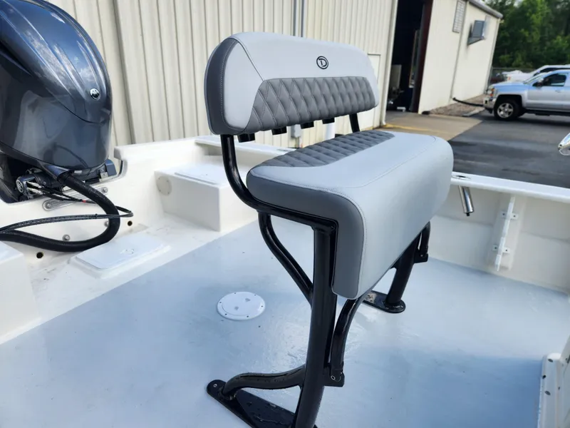 Slide: The Image of 2025 May-Craft 22 Hancock Edition boat seat and motor. - 12