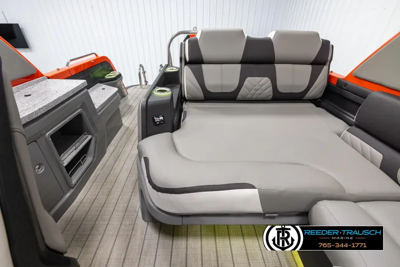 Slide: The Image of 2024 Avalon Excalibur VRB interior with luxurious seating and modern amenities. - 15