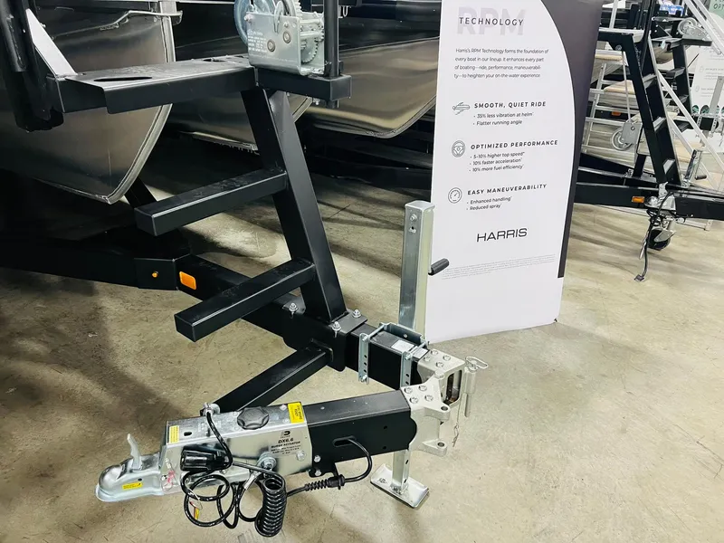 Slide: The Image of Trailer hitch of 2025 Harris Grand Mariner 230 boat, showcasing advanced technology features. - 32