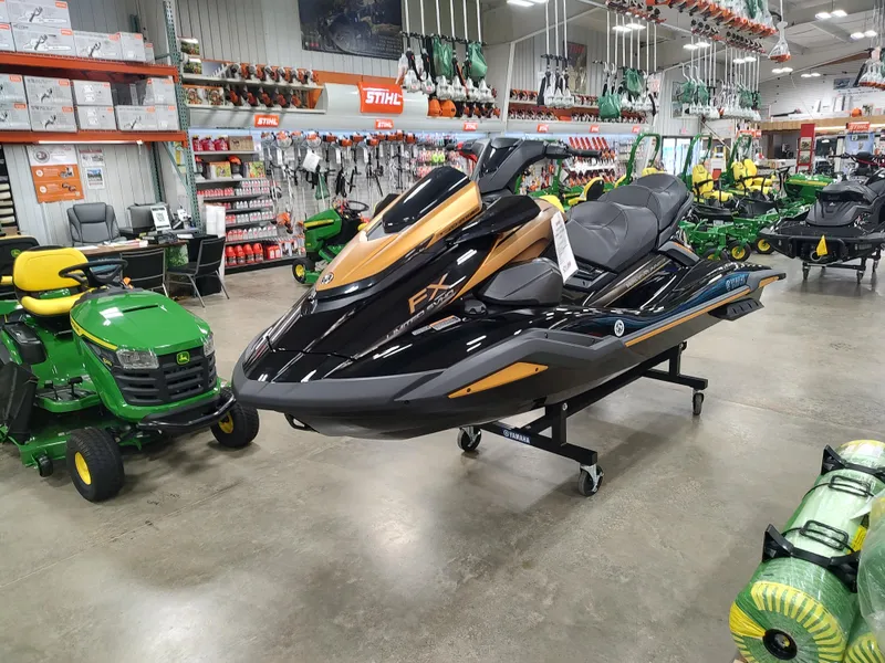 Slide: The Image of 2024 Yamaha WaveRunner FX Limited SVHO on display in a store. - 12