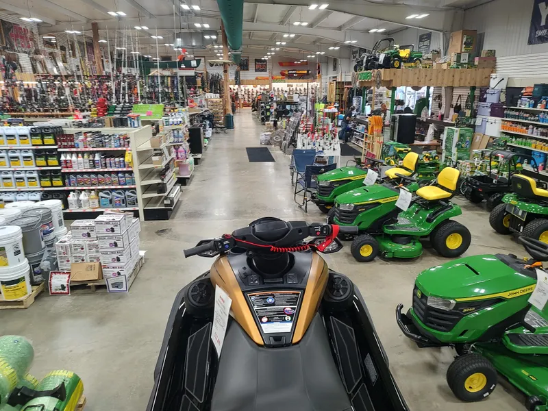 Slide: The Image of Yamaha WaveRunner FX Limited SVHO 2024 in a store with lawn equipment and supplies. - 13
