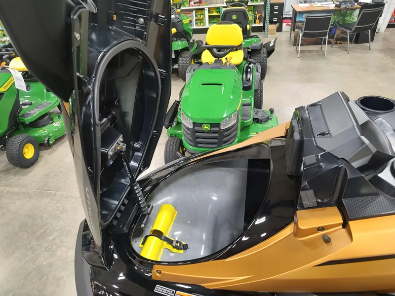 Slide: The Image of 2024 Yamaha WaveRunner FX Limited SVHO storage compartment open in showroom. - 14