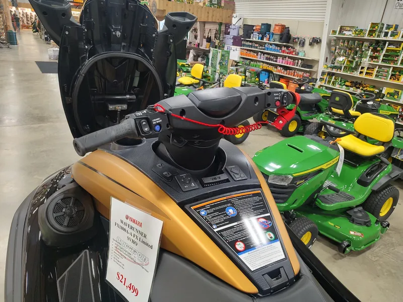 Slide: The Image of 2024 Yamaha WaveRunner FX Limited SVHO on display in a store. - 15