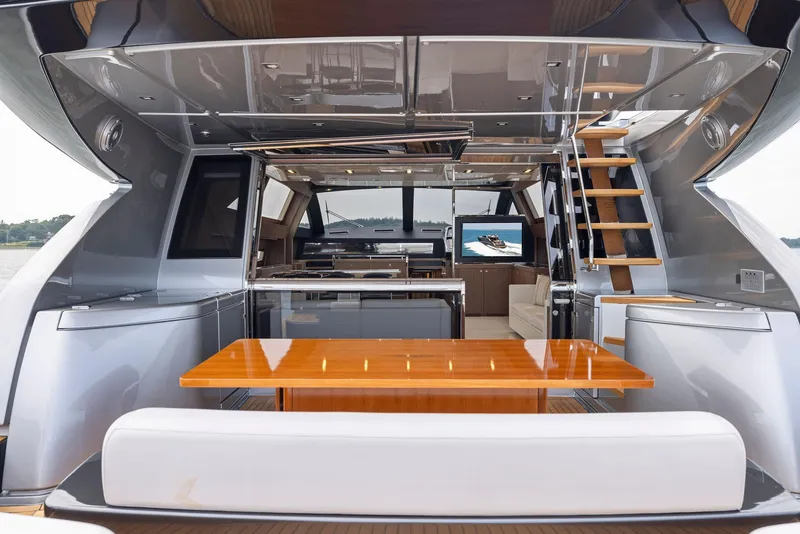 Slide: The Image of Luxury interior of 2016 Riva 88' Domino Super yacht with modern amenities. - 29