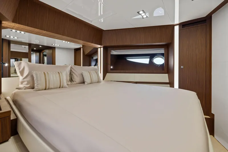Slide: The Image of Luxurious bedroom interior of 2016 Riva 88' Domino Super yacht. - 49