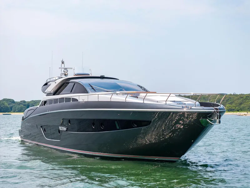 Slide: The Image of 2016 Riva 88' Domino Super yacht cruising on the water. - 6