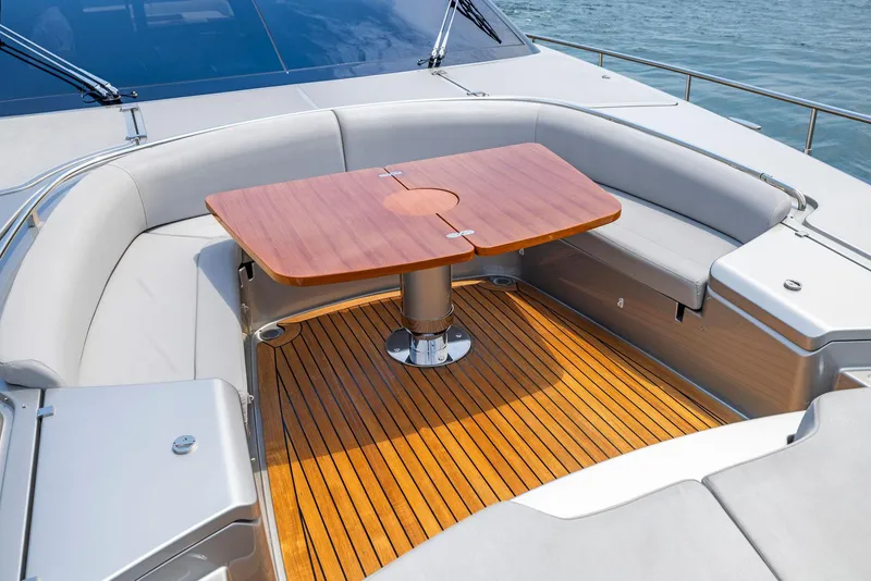 Slide: The Image of Luxurious seating area on the 2016 Riva 88' Domino Super yacht. - 10
