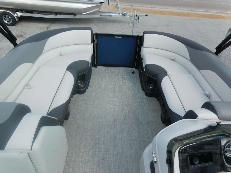 Slide: The Image of 2024 Avalon LSZ Quad Lounger interior with spacious seating and modern design. - 11