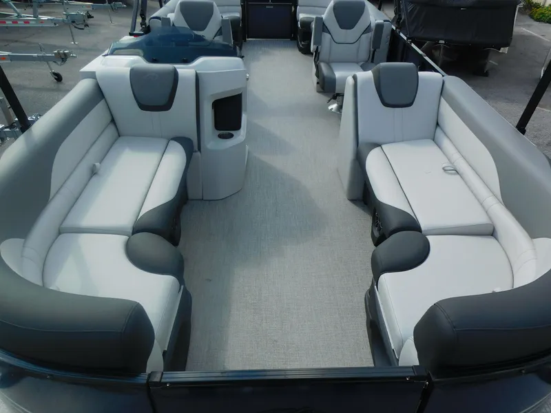 Slide: The Image of 2024 Avalon LSZ Quad Lounger interior with spacious seating and modern design. - 8