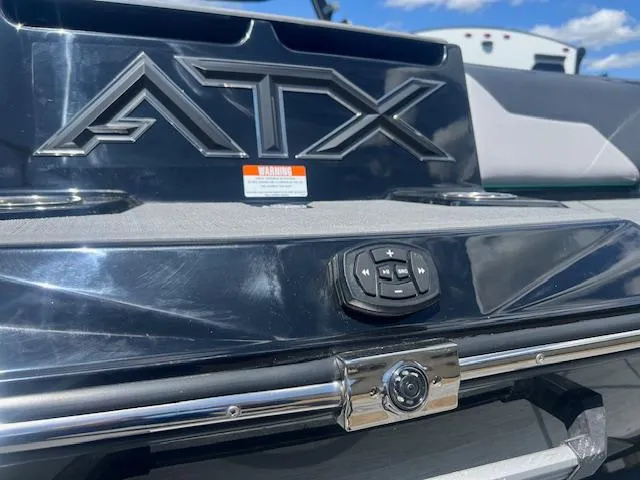 Slide: The Image of 2024 ATX Surf Boats 22 Type-S rear view with control panel. - 8