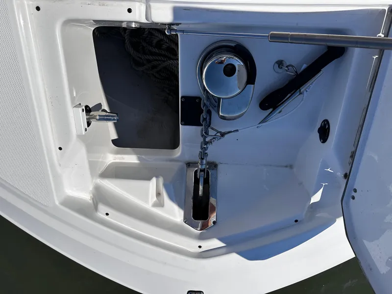 Slide: The Image of 2021 Blackfin 252 DC anchor locker and windlass system. - 31