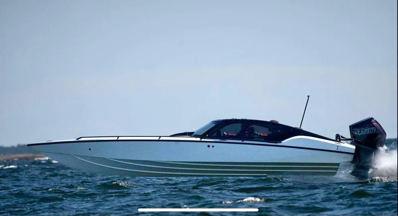 The Image of 2022 Nitra Boats 30 SkyTop cruising on open water. - 0