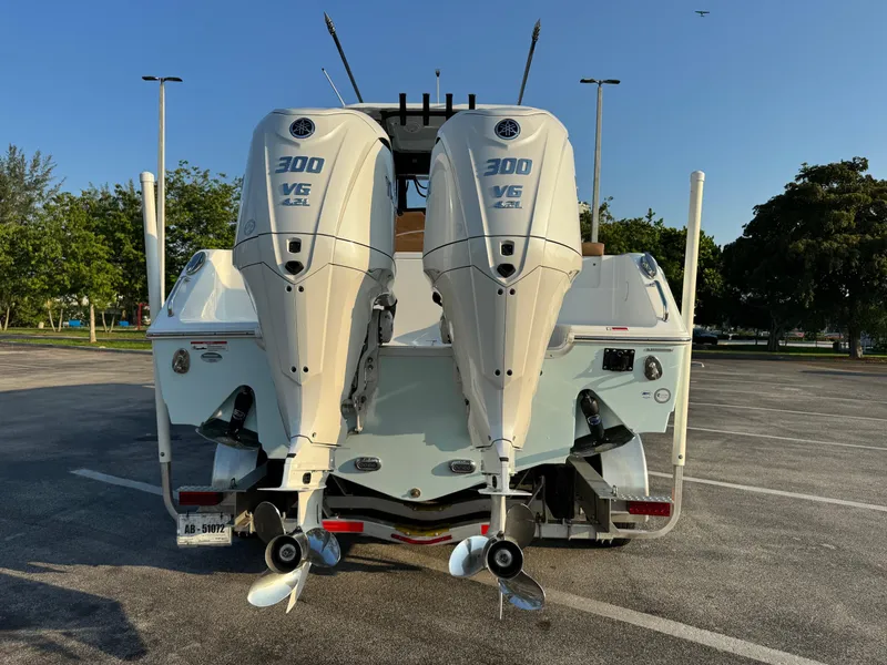 Slide: The Image of 2024 Sea Hunt Gamefish 30 Forward Seating with twin Yamaha 300 V6 engines. - 3