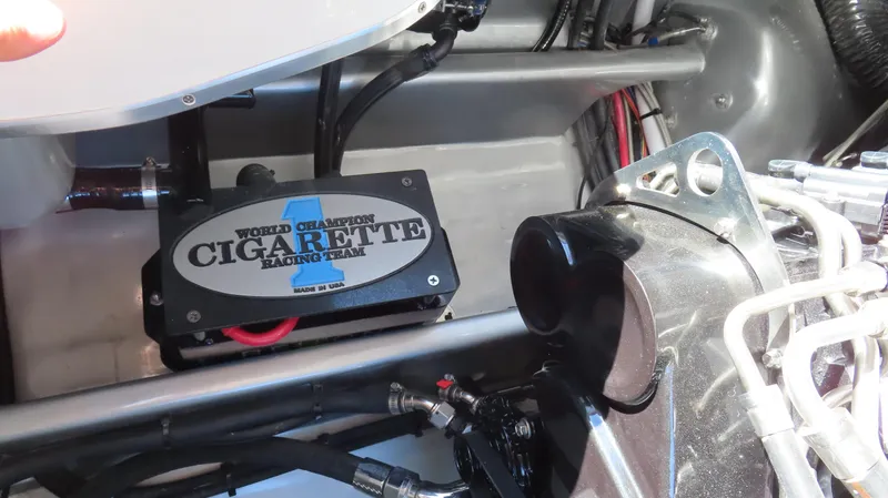 Slide: The Image of Engine compartment of 2024 Cigarette 41 Nighthawk SD Edition boat. - 28