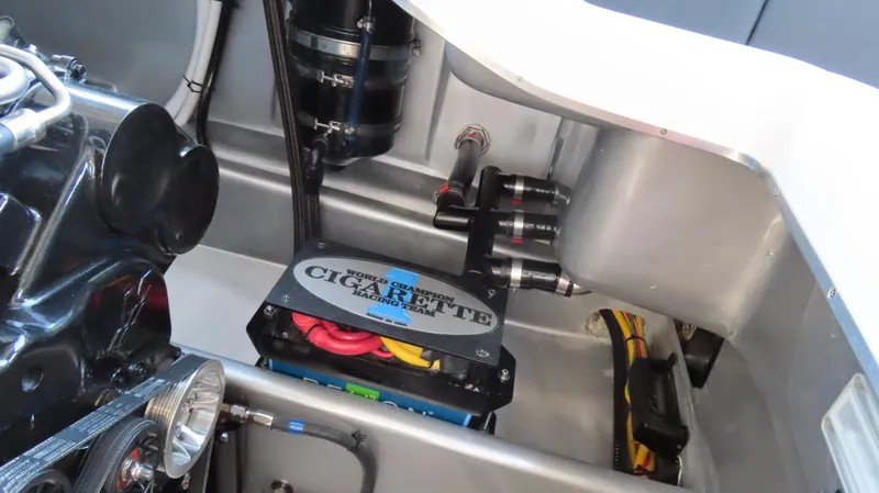 Slide: The Image of Engine compartment of 2024 Cigarette 41 Nighthawk SD Edition boat. - 30