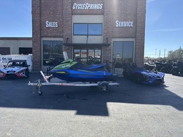 Slide: The Image of 2024 Yamaha Marine Waverunner VX LIMITED HO in azure blue, top view. - 10