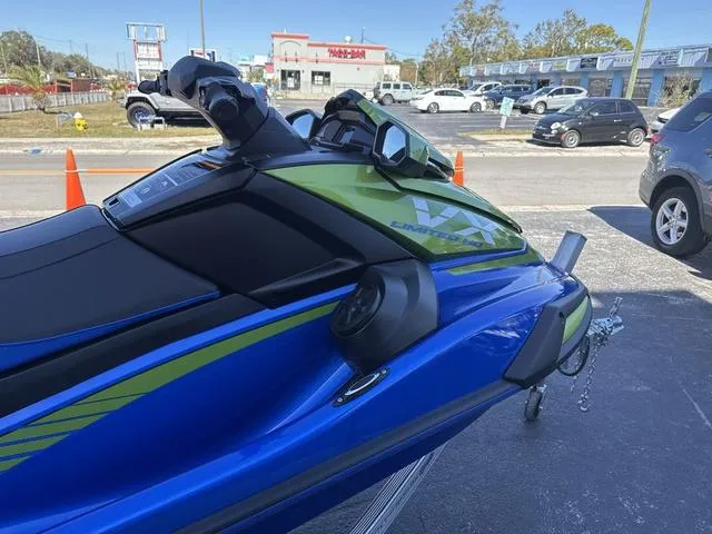 Slide: The Image of 2024 Yamaha Marine Waverunner VX Limited HO in azure blue and green. - 3