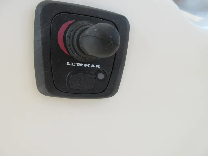 Slide: The Image of Lewmar control switch on 2016 Grady-White Freedom 307 boat. - 18