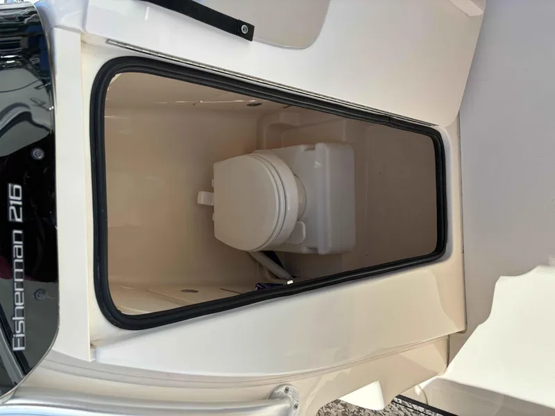 Slide: The Image of 2018 Grady-White Fisherman 216 boat with onboard toilet compartment. - 11
