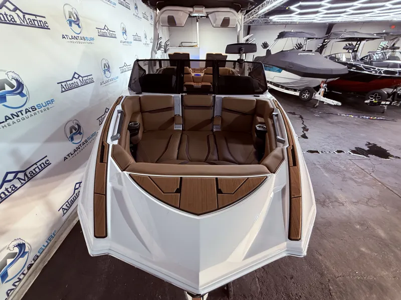 Slide: The Image of 2024 Supra SL 400 boat with luxurious interior at Atlanta Marine. - 10