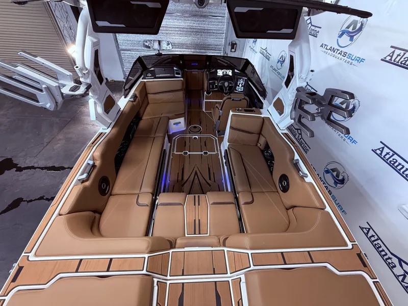Slide: The Image of 2024 Supra SL 400 interior with luxurious leather seating. - 22