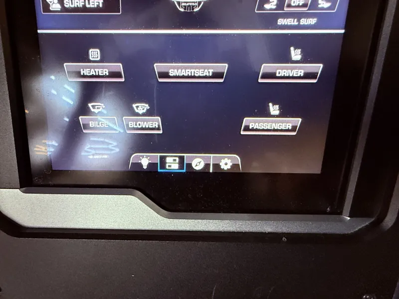 Slide: The Image of Touchscreen control panel of 2024 Supra SL 400 with heater and seat controls. - 32