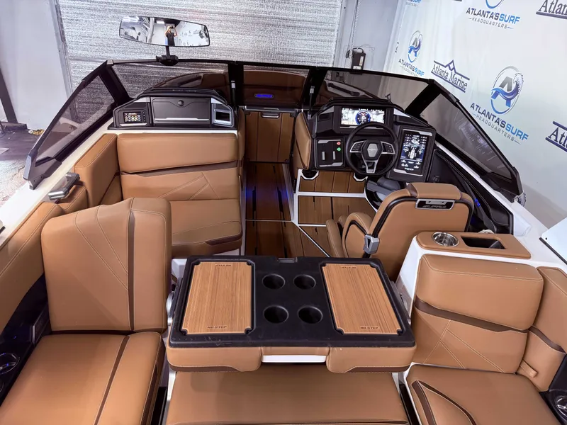 Slide: The Image of 2024 Supra SL 400 interior with luxurious leather seating. - 46