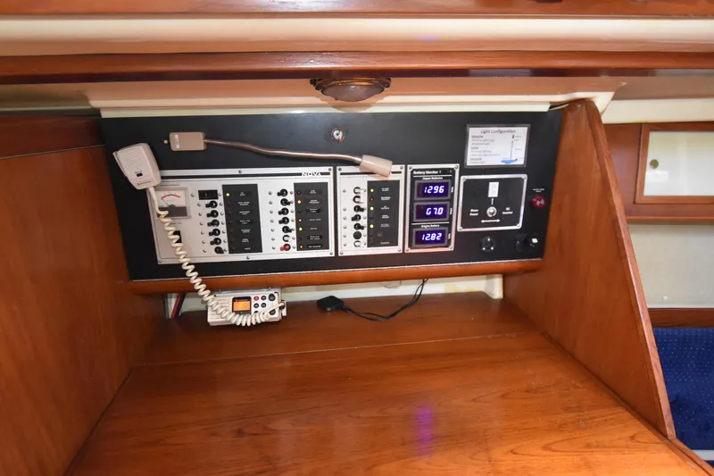 Slide: The Image of Electrical control panel of a 1985 Pearson 36-2 sailboat. - 26