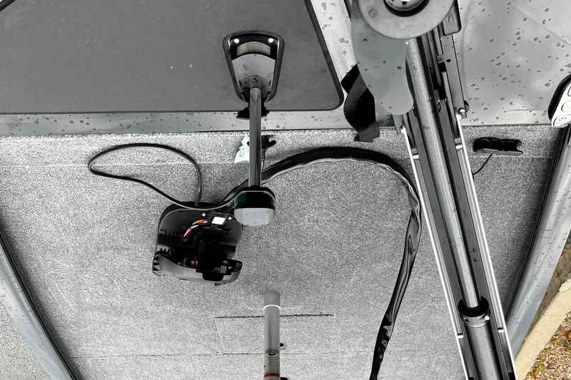 Slide: The Image of 2024 Tracker Pro 170 boat deck with mounted equipment. - 3